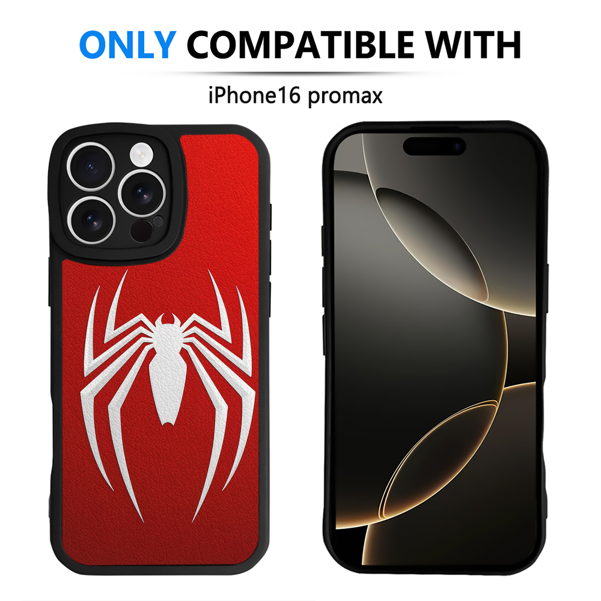 Spider Man スパイダーマン 【iPhone 16シリーズ対応】シリコンスマホケース（レザー調） 材質：シリコン
